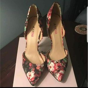 Justfab floral d'orsay pumps